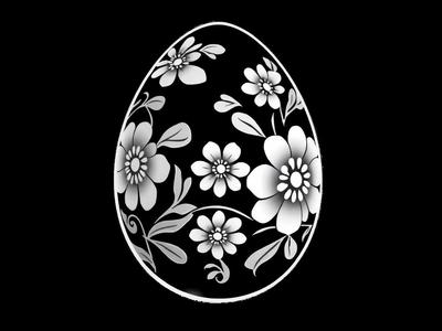 Flower Easter egg decoration