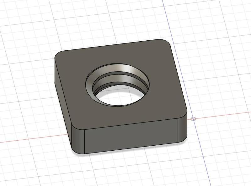 Square Nut 1/4"-20 UNC