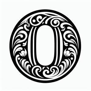 Frottage creation: letter O (version 5)