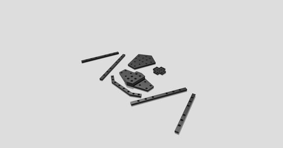 ebenkunst.de Verbindungsstücke für 4-teilige Wandkunstwerke "Mannulus"-Pferd