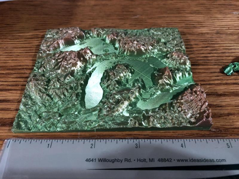 Michigan Terrain/Relief Map