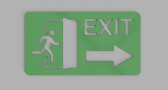 EXIT STENCIL, EXIT SIGNAL