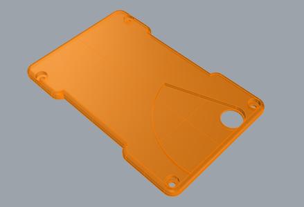 .STEP file card-wallet-top BLANK, reparametrized for REMIXES (Pop-up credit card wallet spreader)