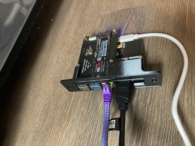 RPi Rack Mount Adapter for Bottom NVME Mount Board for