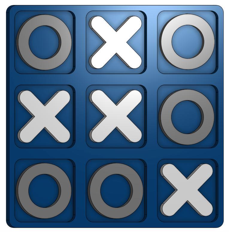 Portable 6" Tic Tac Toe Board