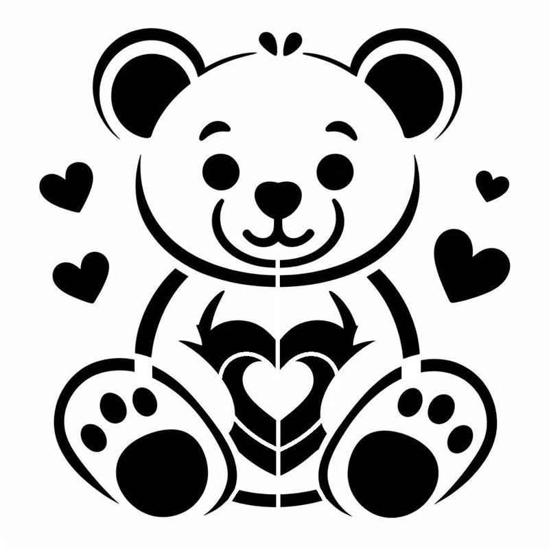 Teddy bear stencil
