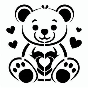 Teddy bear stencil
