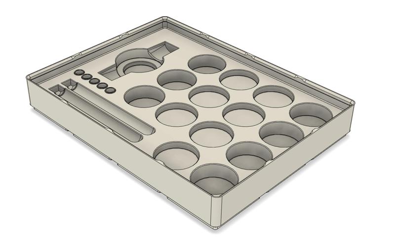 Gridfinity Tray for Die Cutting Set M3 - M12