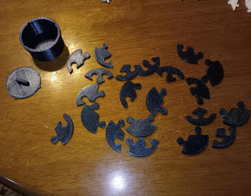 Disk Puzzle with Optional Twist-Lock Box