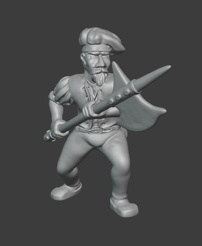 Human Halberdiers - Free Model