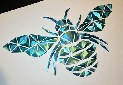 Geometric Bee Wall Art