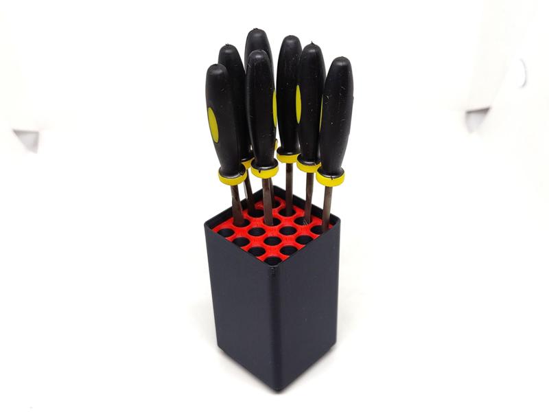 Small Wood Rasp holder 16x Gridfinity 1x1x10u