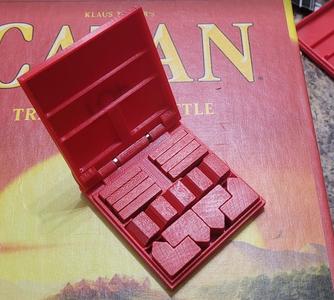 Ribbed Catan Piece Holder (M3 Bolts and Improved Layout)