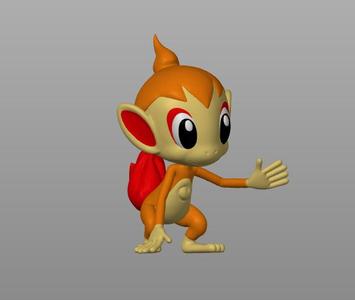 Chimchar / Ouisticram Pokemon #390 multi color