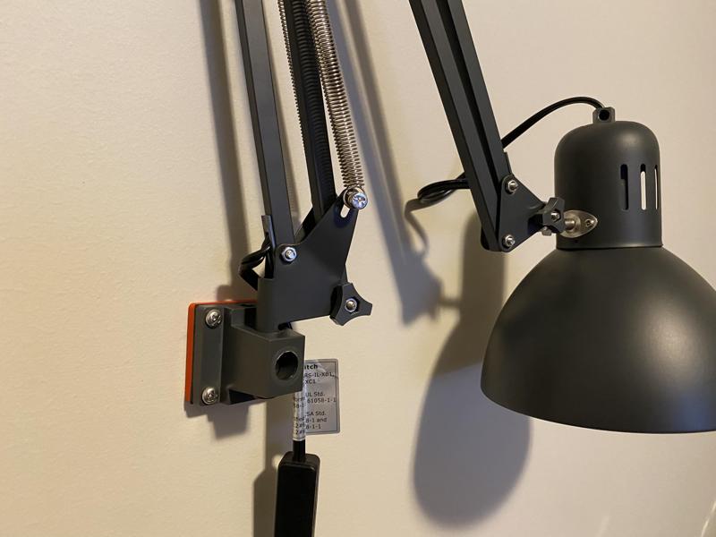 Ikea Tertial Lamp Wall Mount Adapter
