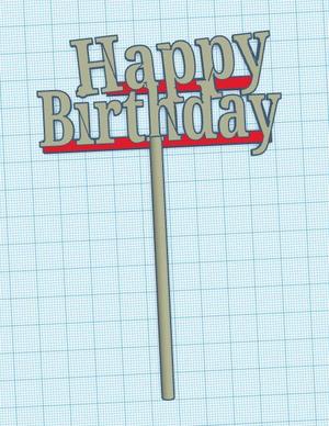 Happy Birthday Benchy Sign With Support