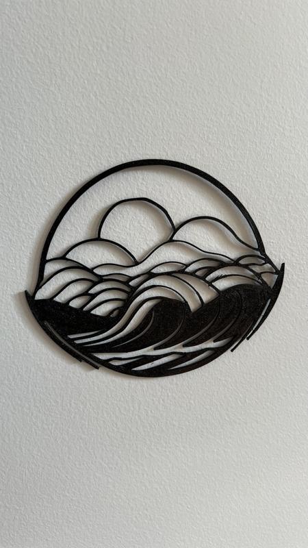 Wave Sunset Wall Art #2