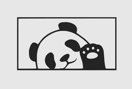 Cute panda - wall art