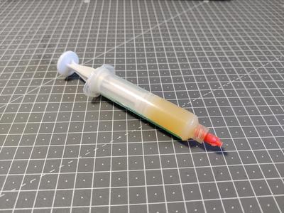 Print-In-Place Flux/Solder Syringe Plunger