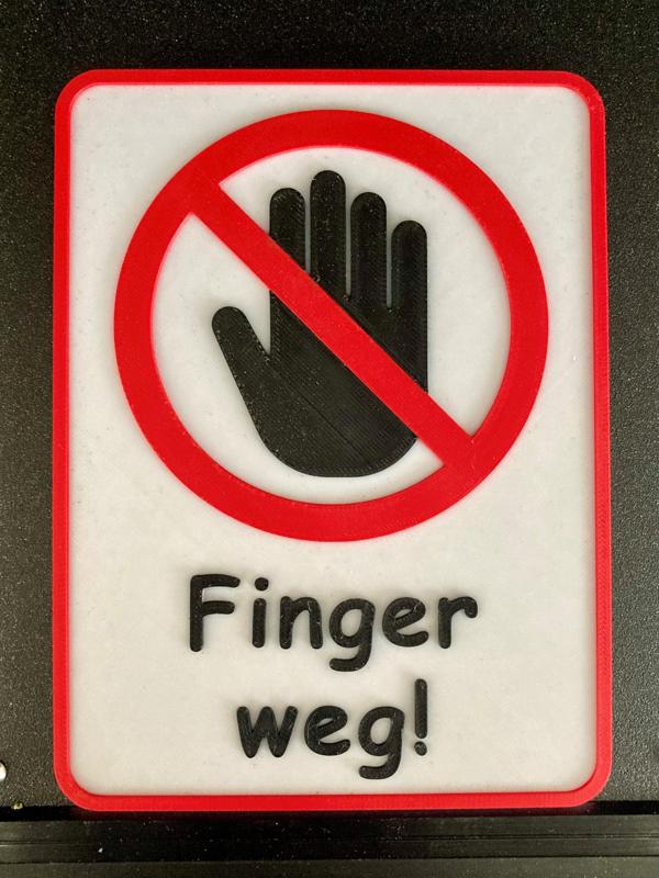 Schild Finger weg