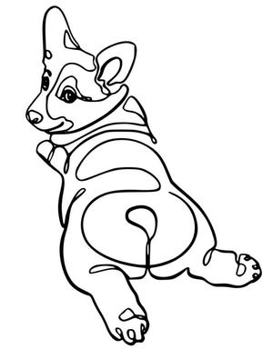 Corgi Line Art