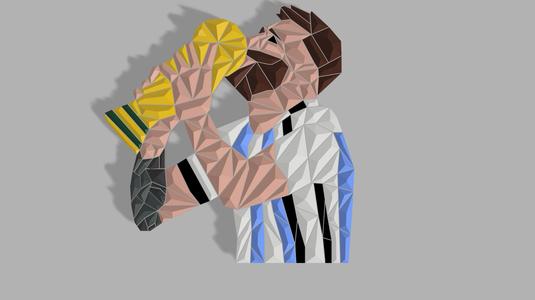 Messi: Campeón del Mundo Geométrico