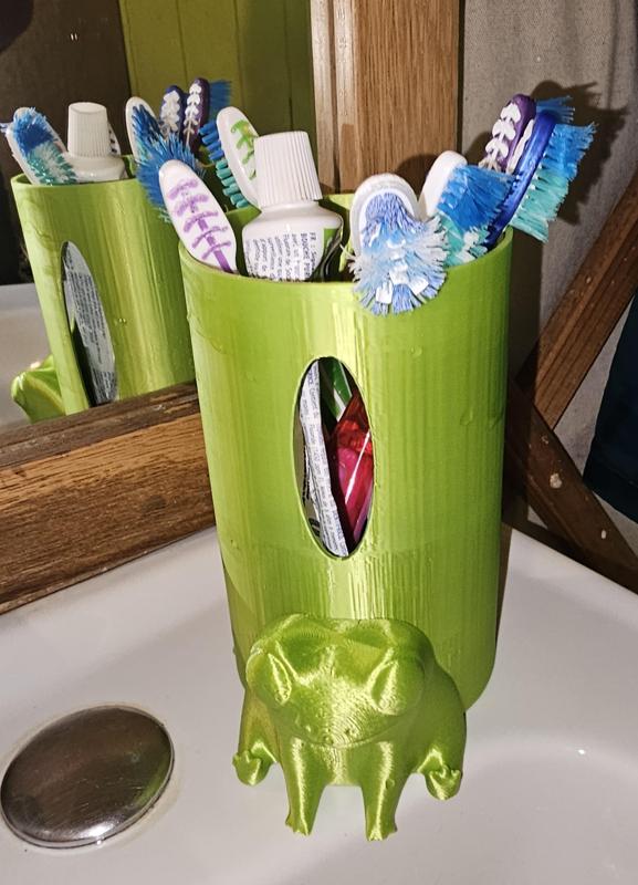 Frog toothbrush holder - Support brosse a dents grenouille