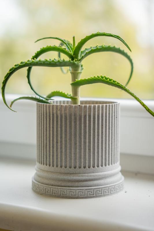 Watter drip plate for Greek column pot