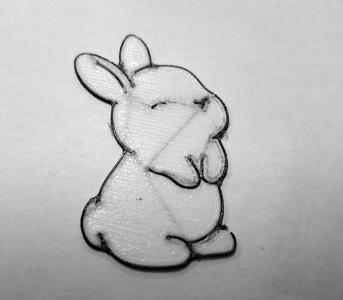 Rabbit black and white, TPU, PLA, PETG, ABS