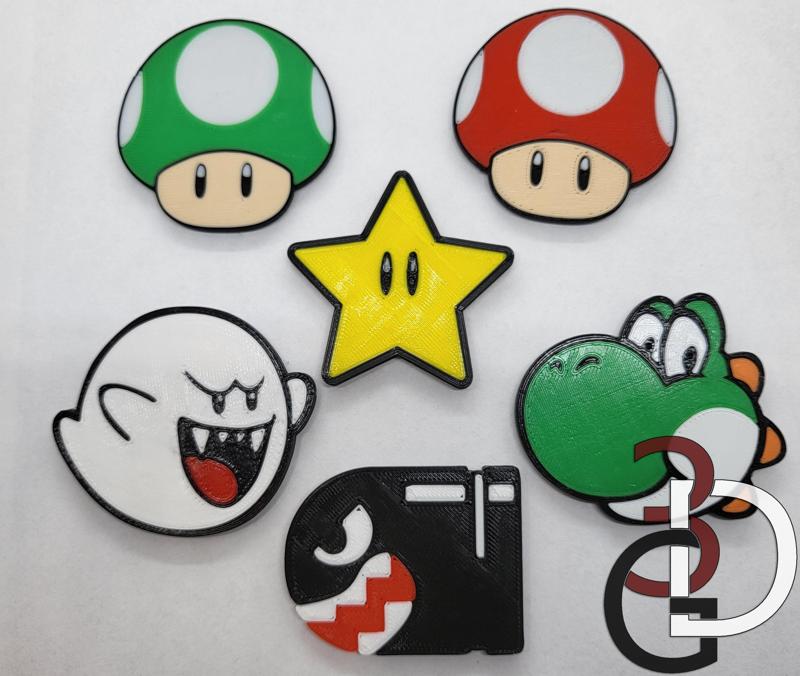 Mario themed character magnets