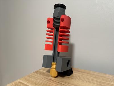 Giant Hot End Model (Educational) - Improvements + Stand (Remix)