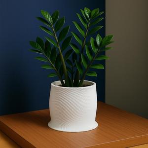 Modern decorative vase - Elegant 3D-printable design (Ø 10 cm)