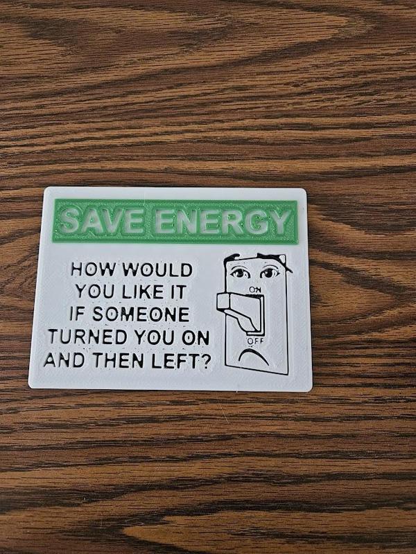 funny "save energy" sign