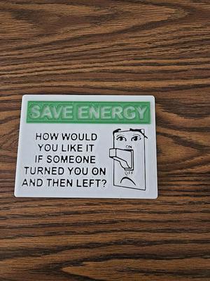 funny "save energy" sign