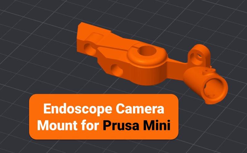 Front Endoscope Camera Mount for Prusa Mini