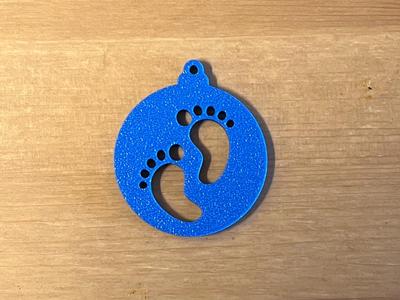 baby feet keyring