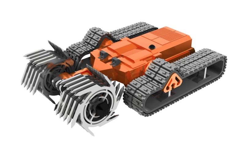 Robotic reversible plough