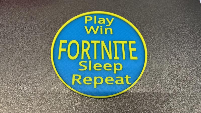 Fortnite Play Coaster 2 Color Print