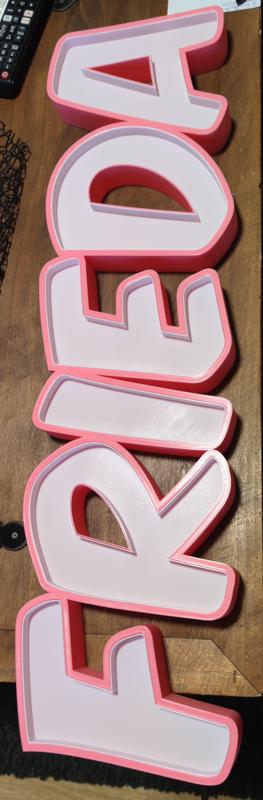 Namenslampe Frieda, LED