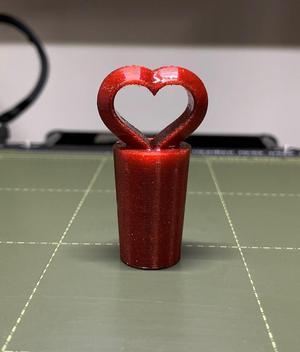 Wine bottle stopper - heart
