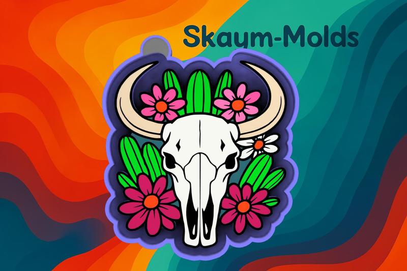 🌵💀 Desert Bloom – Freshie, Ornament, Resin & Candle Mold
