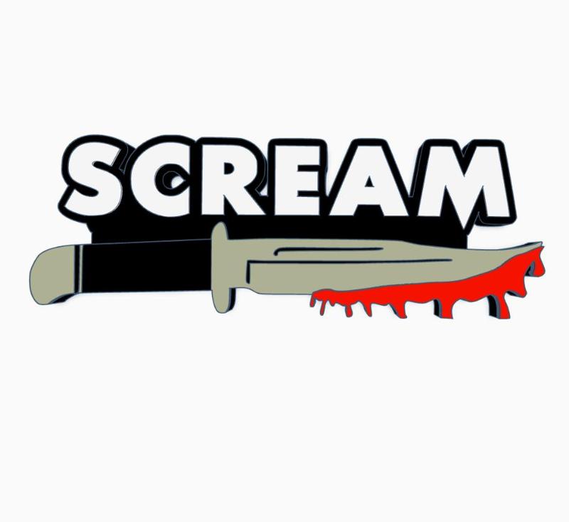 SCREAM (KNIFE EDITION) Logo Display by MANIACMANCAVE3D