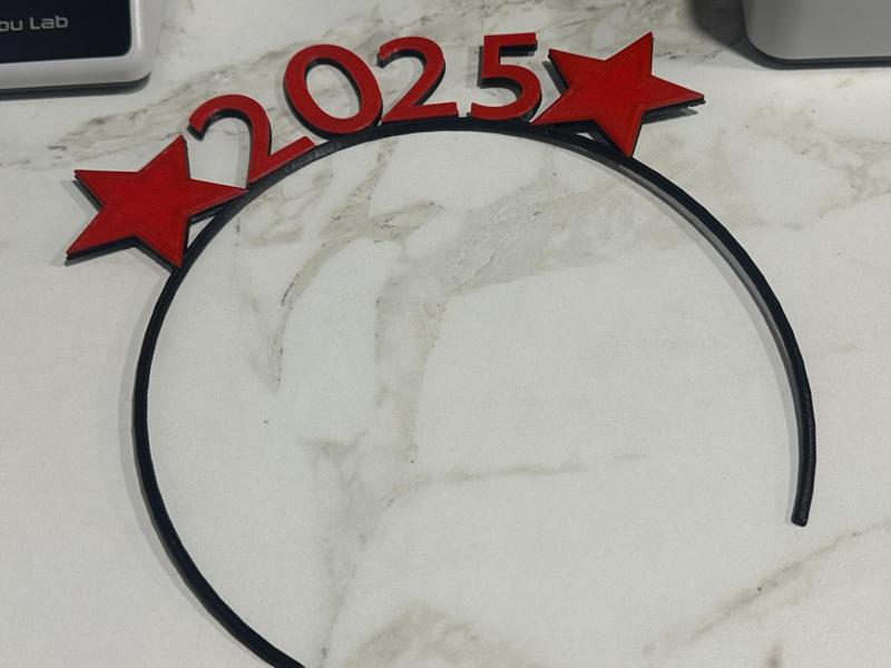 Fast Printing Multi-Color 2025 New Years Headband