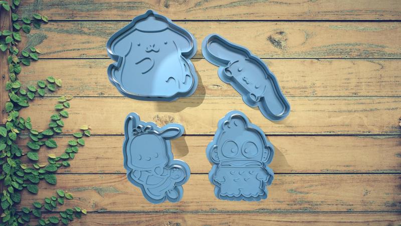 Sanrio Cookie Cutter Set 2 - Pompompurin - Cinnamoroll - Pochacco - Hangyodon