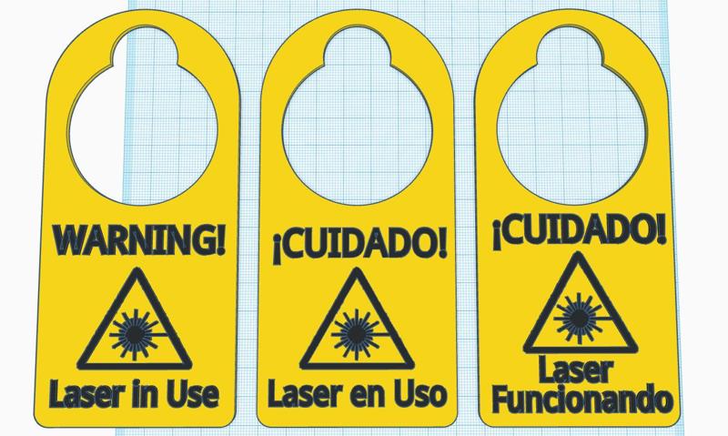 Laser Warning ENG/ESP