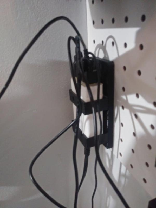 Anker charger peg board mount