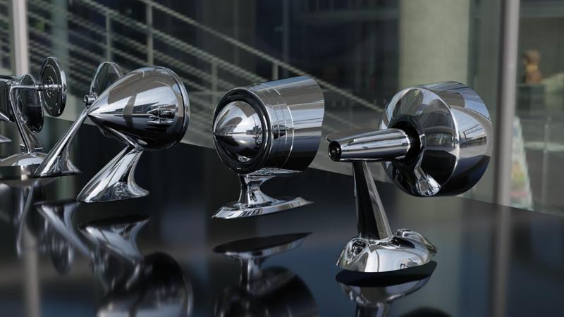 Vintage Car side mirror Pack 3D print model