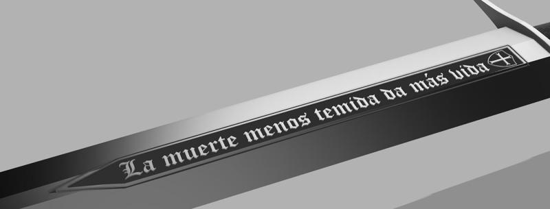 Espada Pedro Valdivia serie "Inés del Alma Mía"