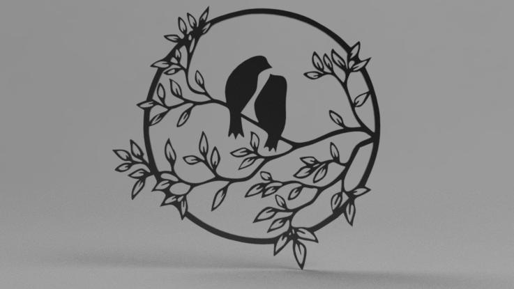 Wall art love bird