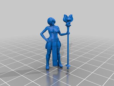 Female Mage With Staff - Stone Skull Studios